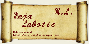 Maja Labotić vizit kartica